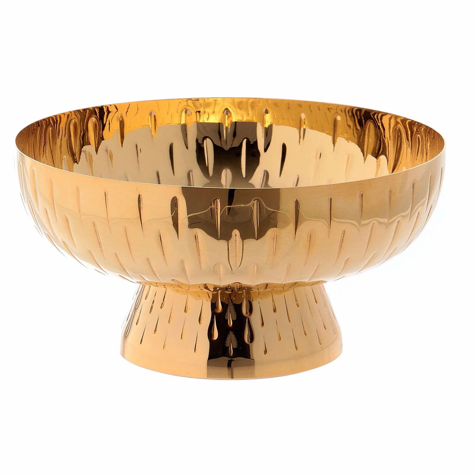 Holyart Calici Pissidi Patene metallo: Calice pisside patena ottone argento scene vita Gesù, Patena