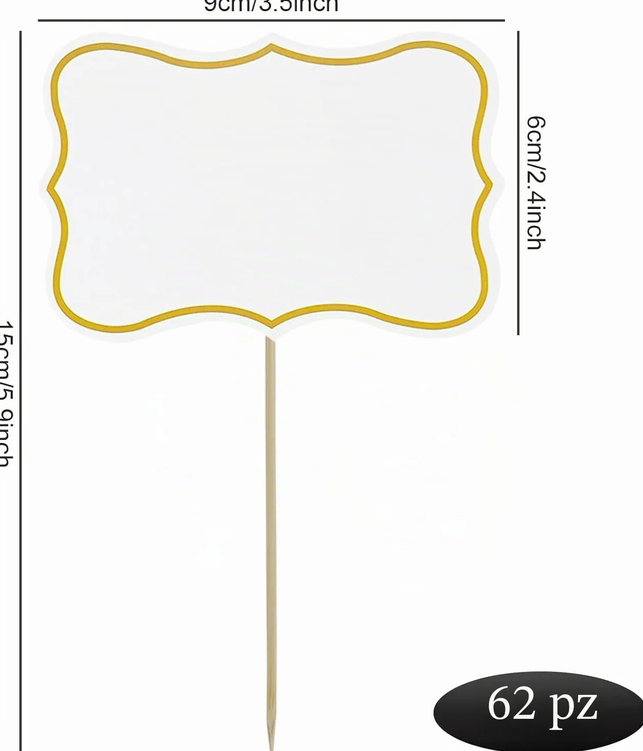 Etichette vuote per formaggi 62 bandiere per cupcake bianco per stuzzicadenti feste torte decorazioni alimentari