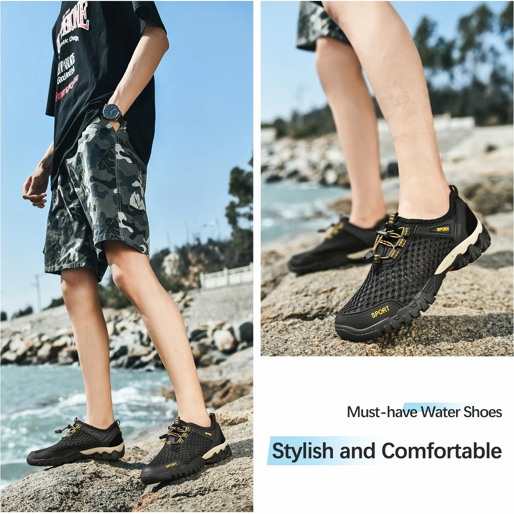 Scarpe da Immersione Uomo Barefoot Antiscivolo Leggere