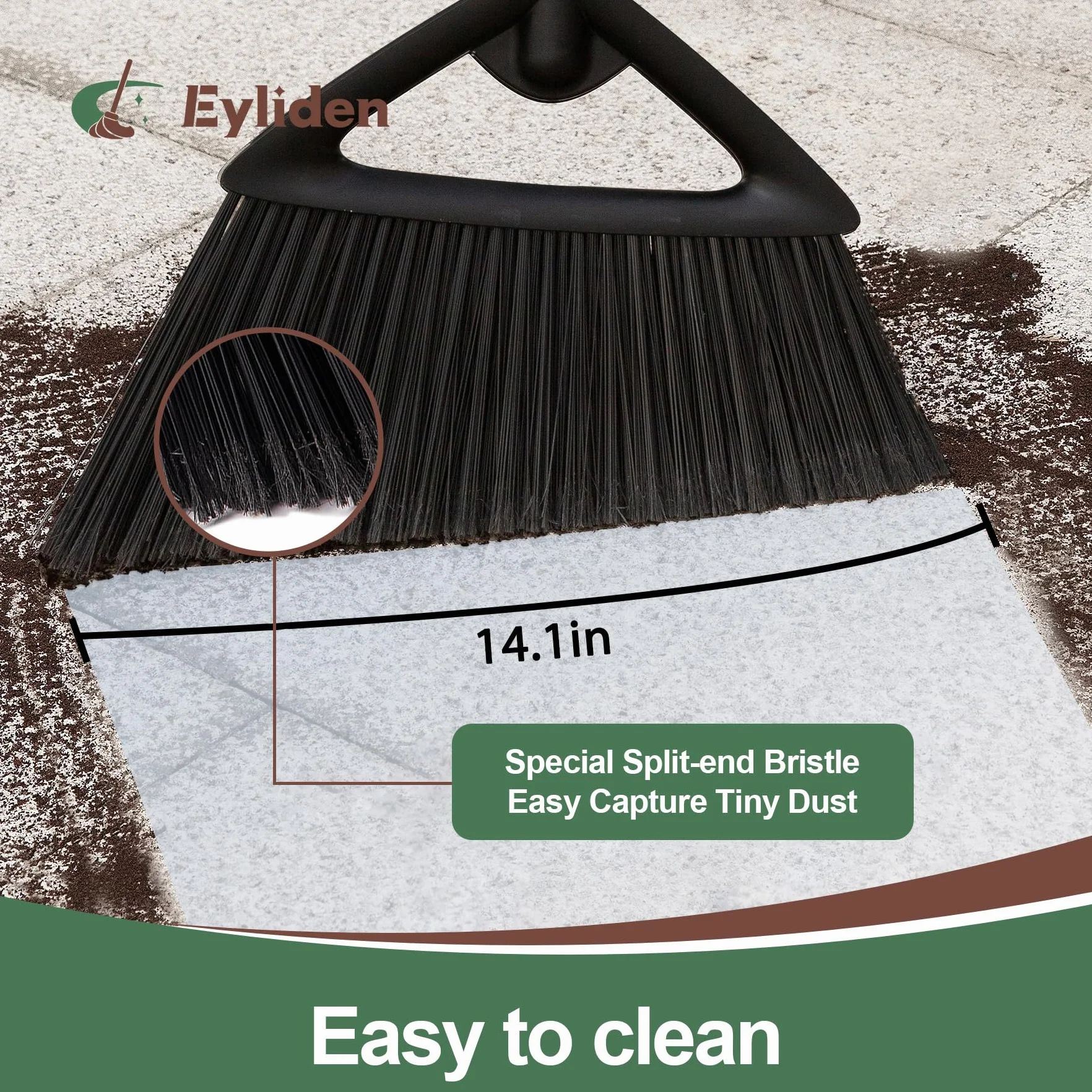 Eyliden Scopa Resistente Angolare Commerciale con Manico Lungo per Esterno Garage Cortile