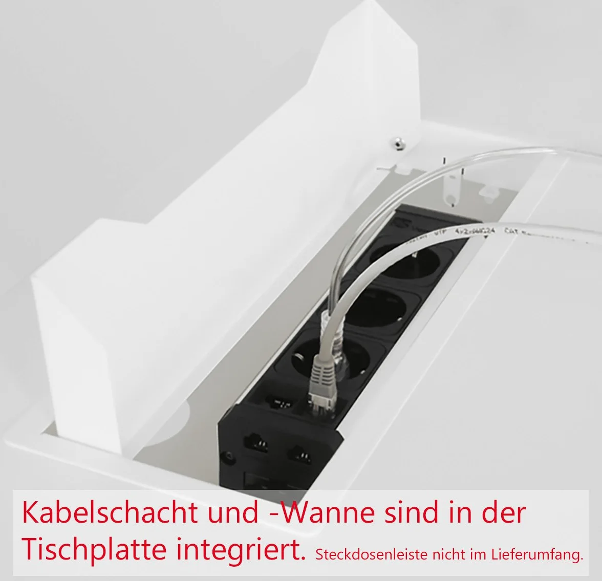 Weber Büro Easy Tavolo da conferenza, 200 x 120 cm, grigio perla con elettrificazione, tavolo riunioni, colore struttura: antracite