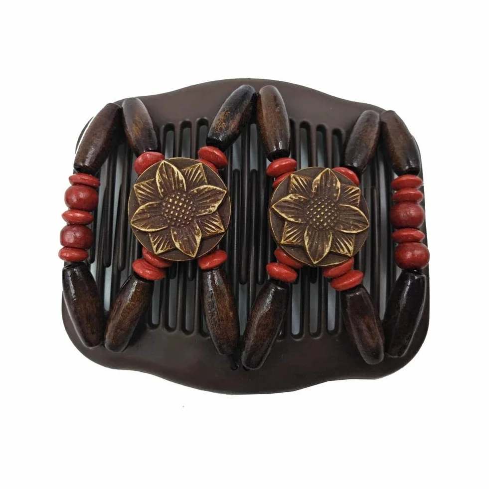 Moda Pettine Magico Flessibile Capelli Perline Elasticità Doppio Bead String Morsetto Strumenti Accessori Nero