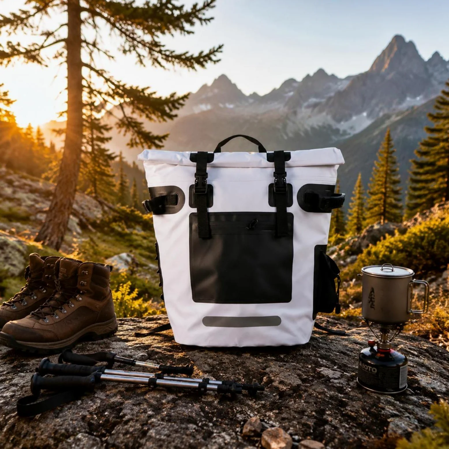 Baoblaze Outdoor Insulated Carrier Zaino Borsa Frigo Termica Impermeabile Trasporto Pasti Portatile Capacità Generosa Adatta a Picnic Campeggio Mobilità Viaggi, Grigio, Grigio, 25L