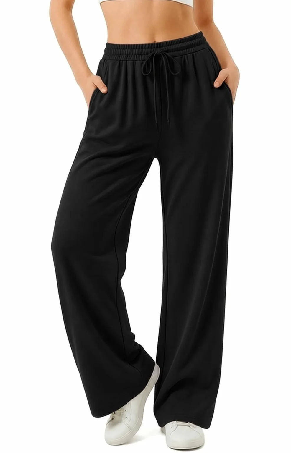 Pantaloni Tuta Donna Vita Alta Jogger Larghi Leggeri e Morbidi Pantaloni Casual per Tempo Libero