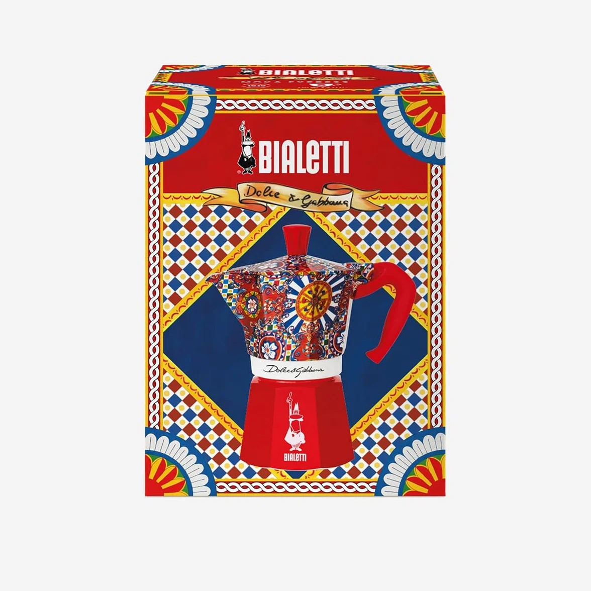 Caffettiera Italiana Bialetti Moka Express 0005327 3 Tazze D e G Rosso