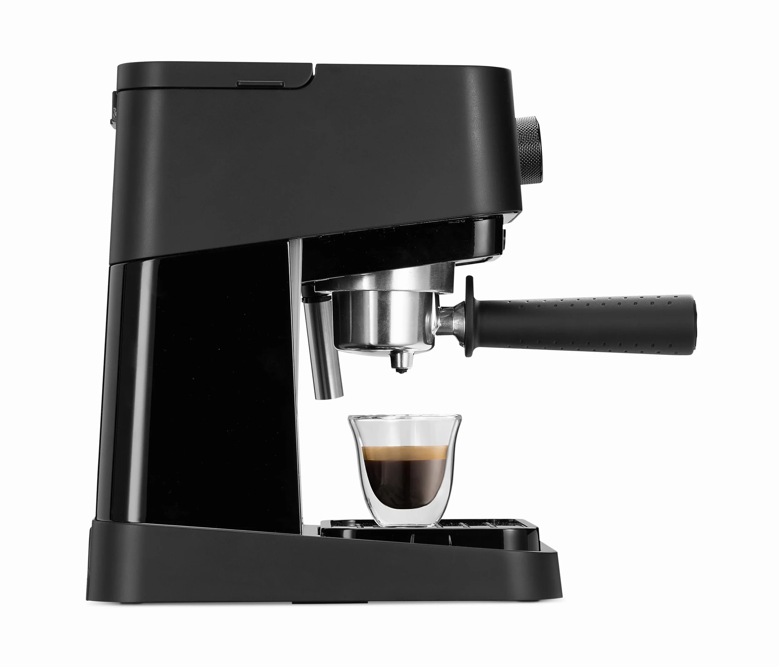 De'Longhi EC260.BK Macchina da Caffè Per Polvere o in Cialde E.S.E., Sistema Latte Manuale, Facile da usare, Serbatoio Estraibile da 1.1 L, Caldaia acciaio inox