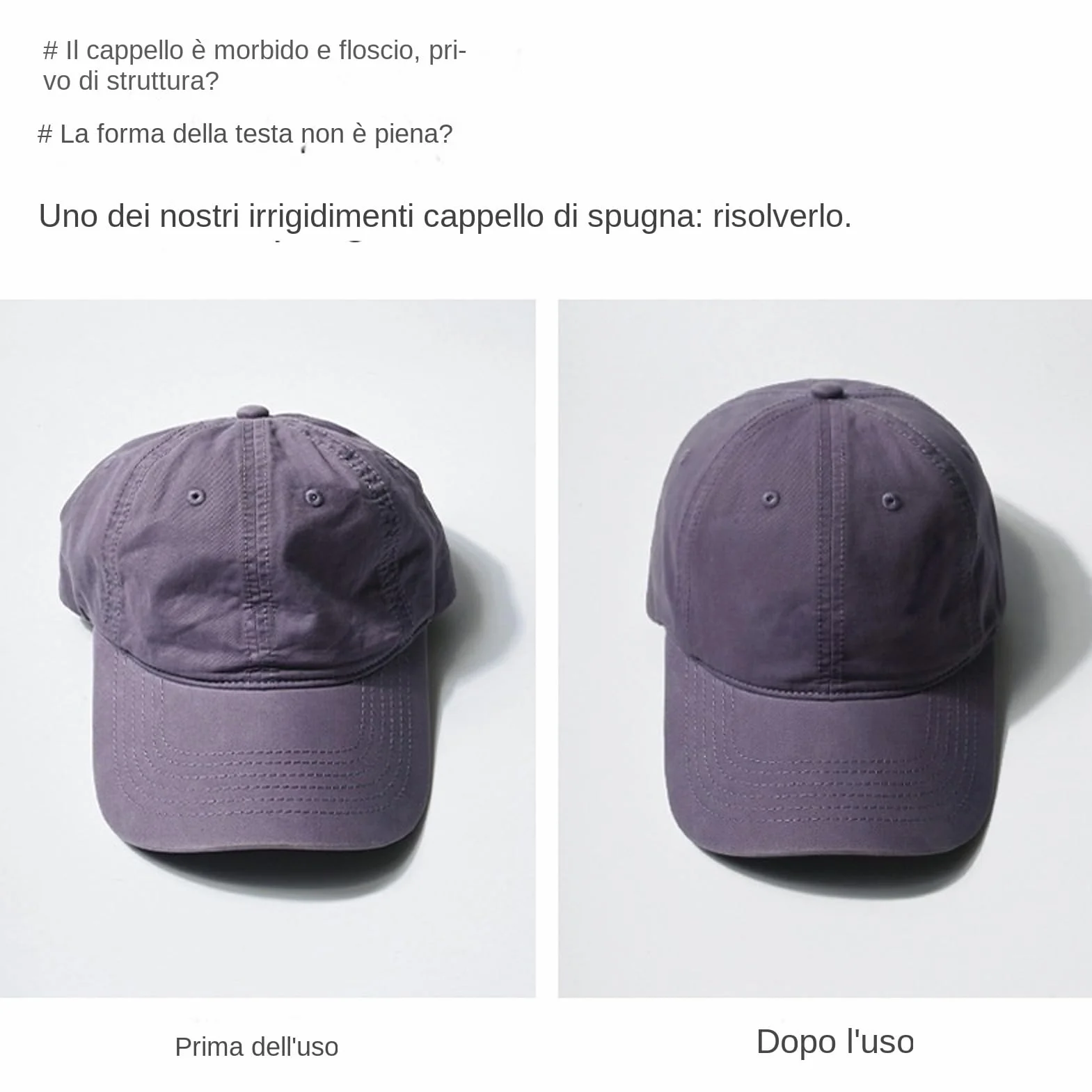 Generico Shaper di Supporto Interno per Cappuccio - Inserto per Cappello da Baseball Invisibile e Traspirante, mantenitore della Struttura del Pieghevole e Riutilizzabile | Protezione dalla Forma