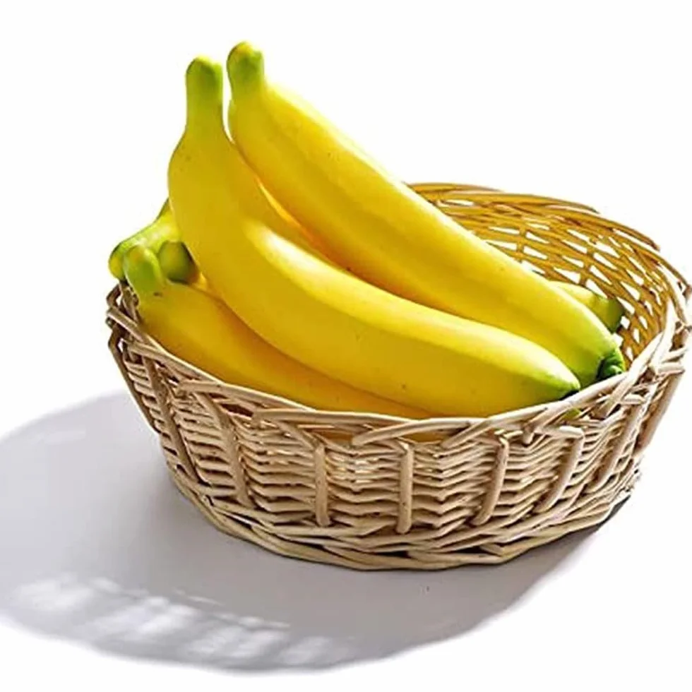 LATRAT banana artificiale realistica 10 pezzi decorazione frutta finta feste festival
