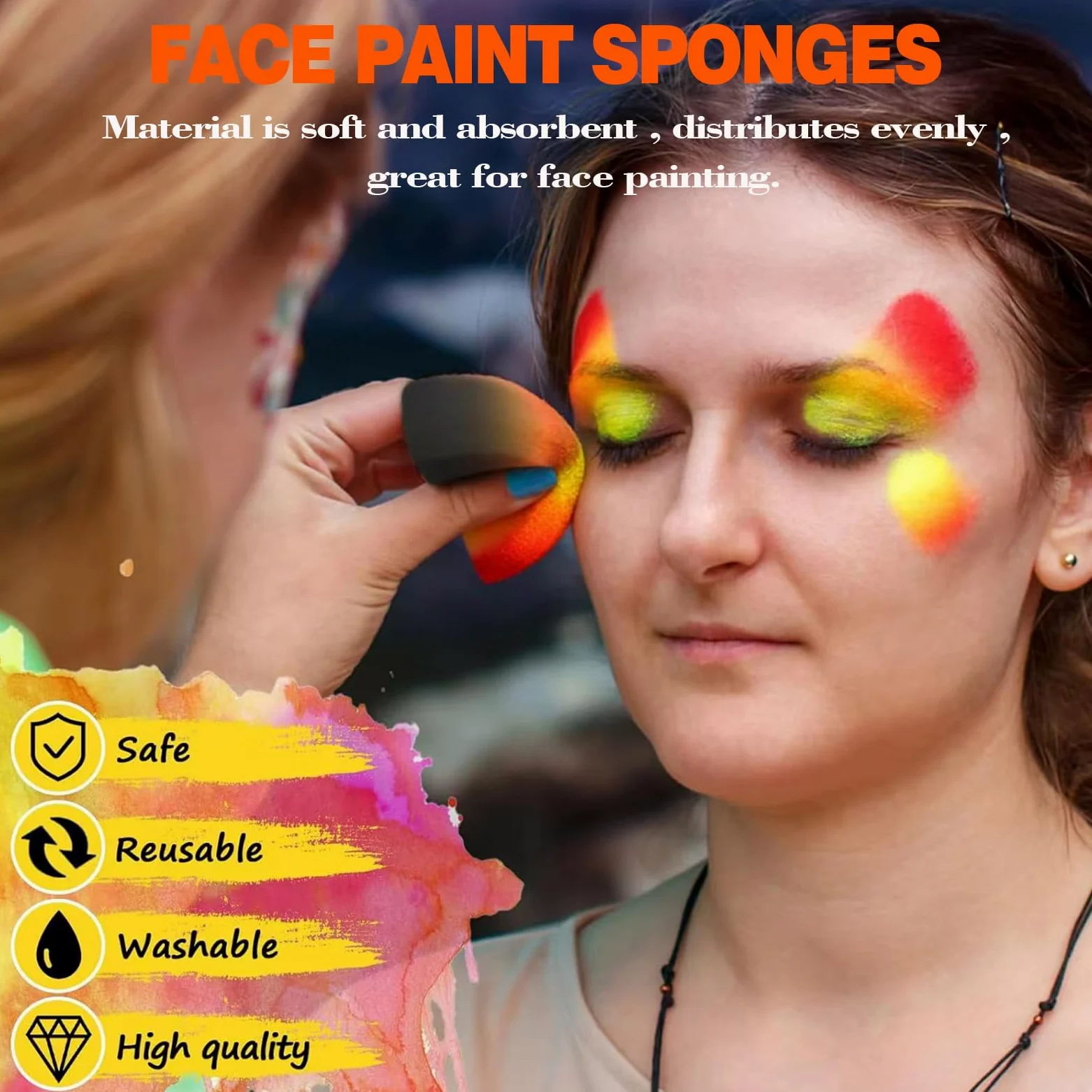 Spugne per Pittura,20Pcs Spugne per Pittura di Faccia in Vari Forme,Ideale per Bambini, Adulti e Artisti