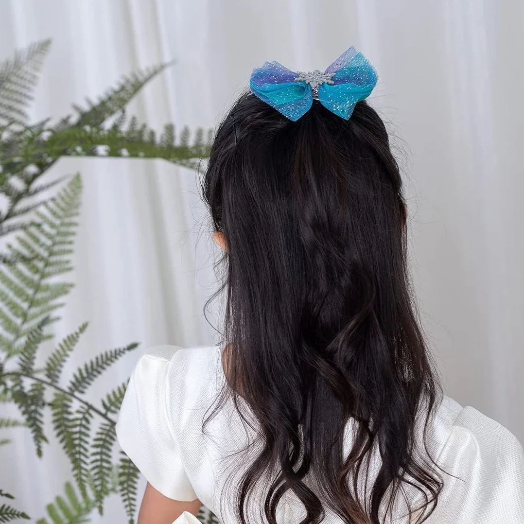 Fermagli per capelli bambini set fiocchi di neve regalo compleanno ragazze cartoni animati