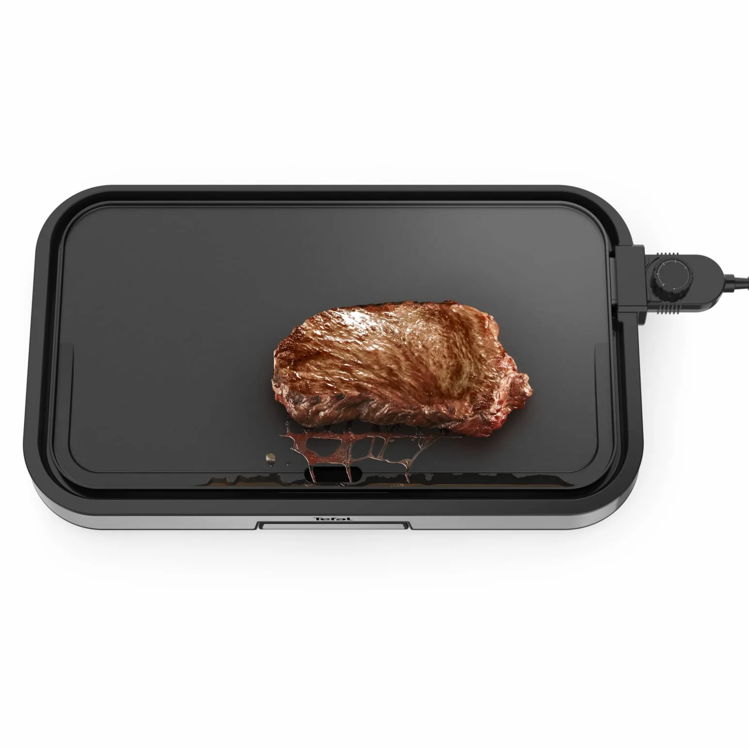 Tefal CB631D Giant Plancha Grill 12 persone, superficie XXL grill, rivestimento antiaderente, termostato regolabile, oil-free, cucina sana, facile da pulire, 2300 W,Acciaio inossidabile