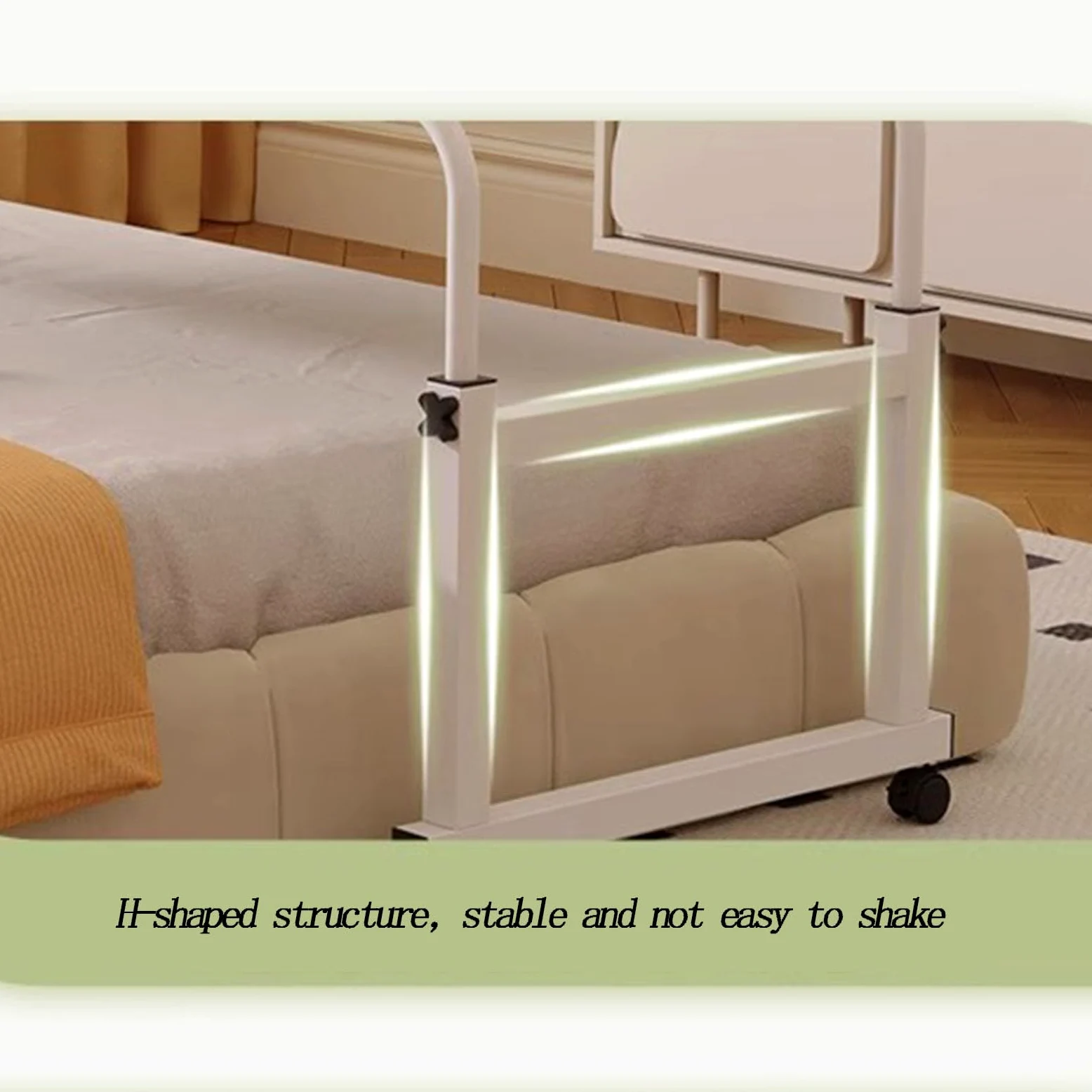 Tavolo Servitore Con Ruote,In Piedi Vassoio Per Alimenti Scrivania Tavolo Medico Alimenti Scrivania Tavolo Medico Con Rotelle Per Scrivania Per Computer Regolabile In Altezza Tavolo Letto(Color:wood)