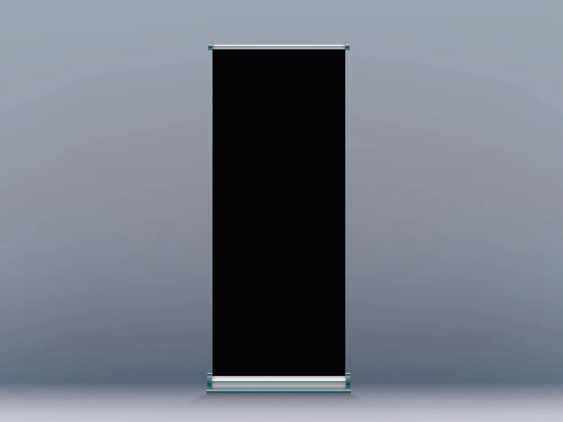 Oedim Roll Up Croma nero, 85 x 200 cm, stampa inclusa di alta qualità, anti-curva, anti-equilibrio, supporto pubblicitario arrotolabile.