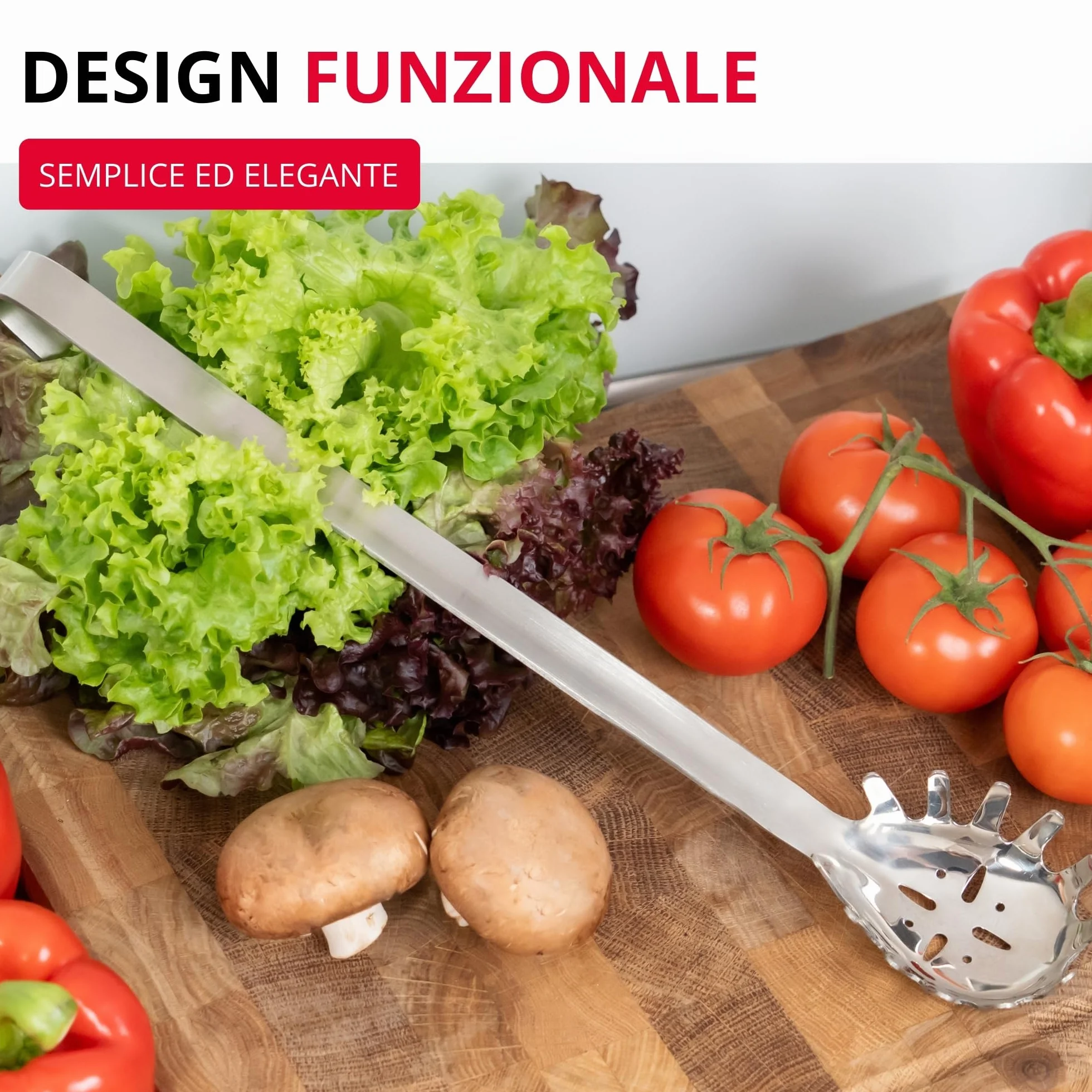 Westmark Spaghetti Spoon Pro – Cucchiaio per pasta in acciaio inossidabile con punte rotonde – Pratico cucchiaio per pasta per spaghetti, tagliatelle e altro – Argento, 39,5 cm
