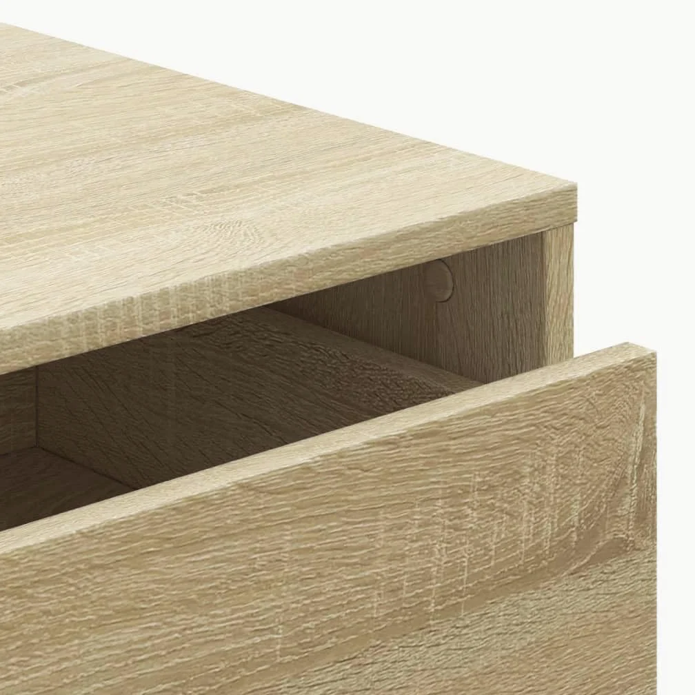 vidaXL Cassettiera Angolare Rovere Sonoma 80x41x58cm Legno Multistrato, Mobile con cassetti, armadietto con cassetti, portaoggetti con cassetti