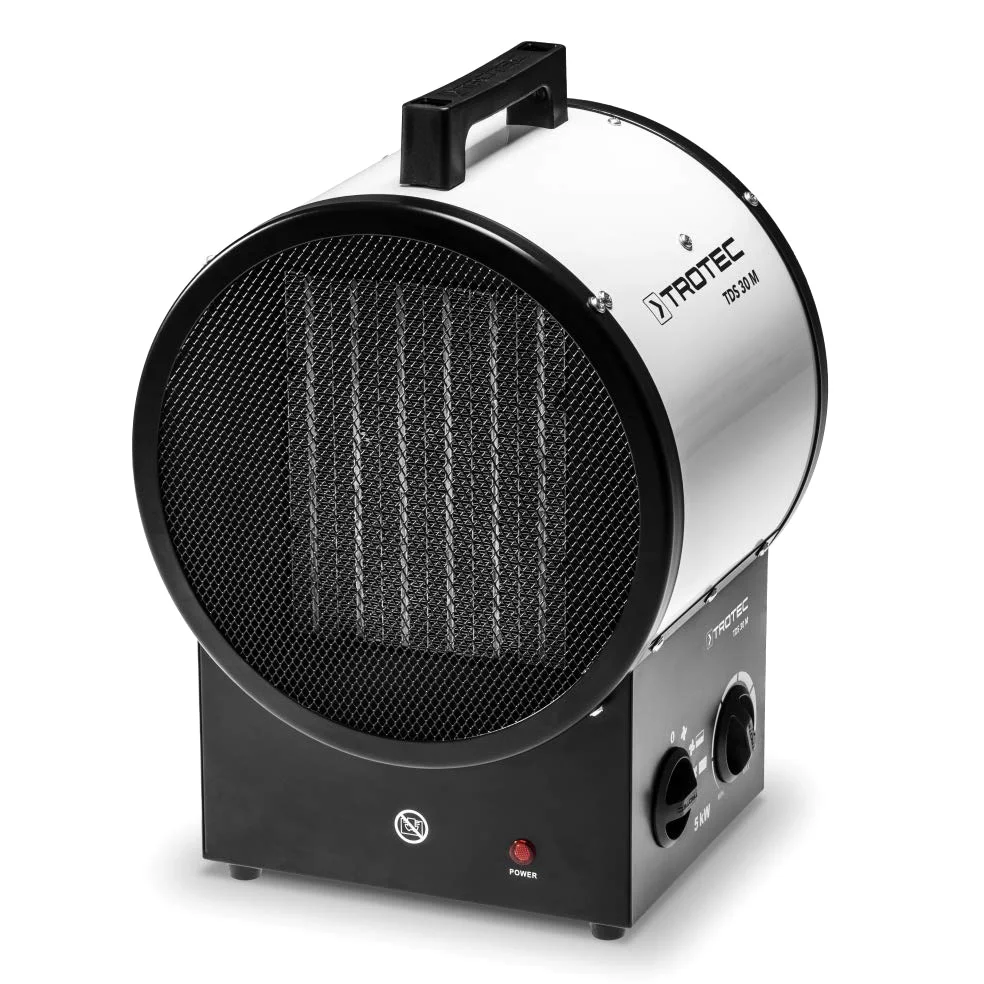 TROTEC TDS 30 M - Riscaldatore elettrico in ceramica, due livelli di riscaldamento e un livello di aria fredda separato, 5kW