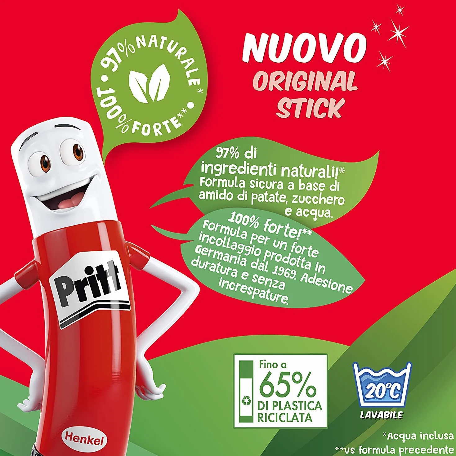 Pritt Colla Stick 10 x 43g, Adesivo per bambini, Scuola e Ufficio