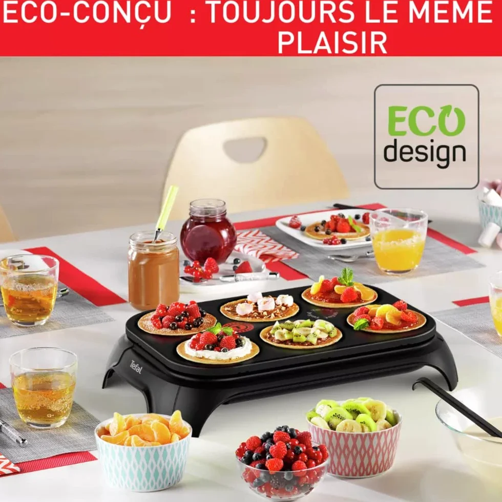 Tefal Crêpière électrique Eco Crep'Party PY55E810 1000 W Noir