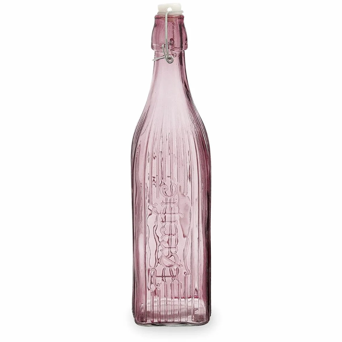 Bottiglia GASEOSA 1L Quadrata Rosa VIBA QD