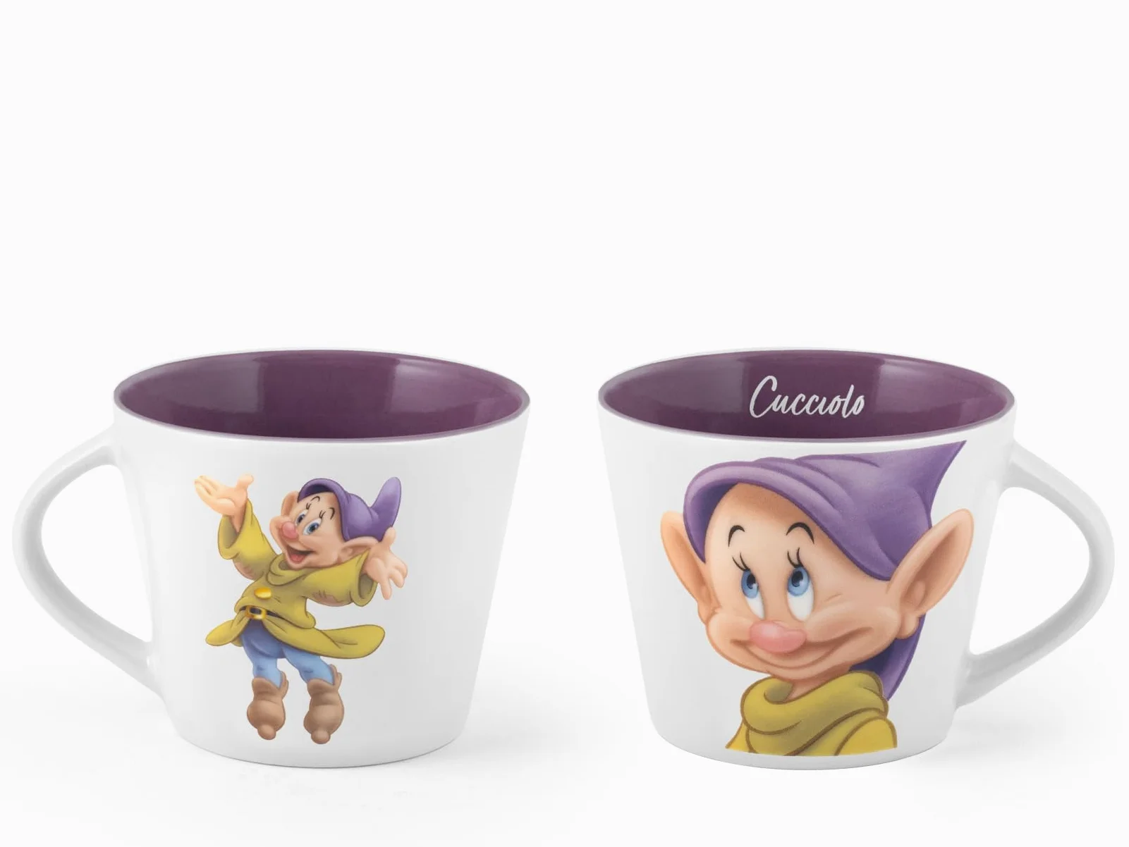 Home Disney- Sette nani, set 12 tazze da te' Sette nani POP, 280 cc, personaggi assortiti, New Bone China, lavabili in lavastoviglie, idonee al microonde