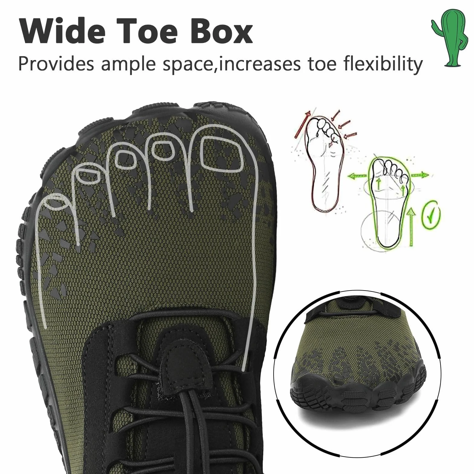 Saguaro Scarpette da Piedi Nudi Donna Minimaliste Barefoot Scarpe Uomo Antiscivolo Traspirante