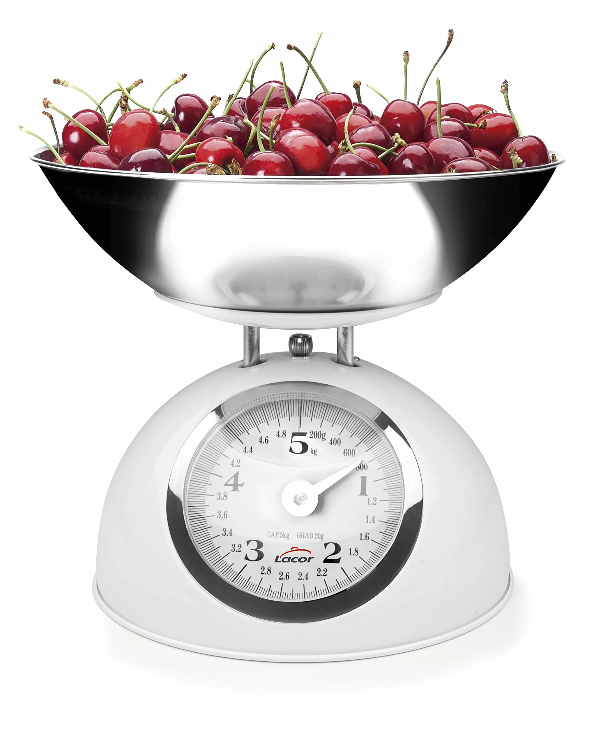 Lacor Bilancia da Cucina retrò 5 kg Acciaio Rosso