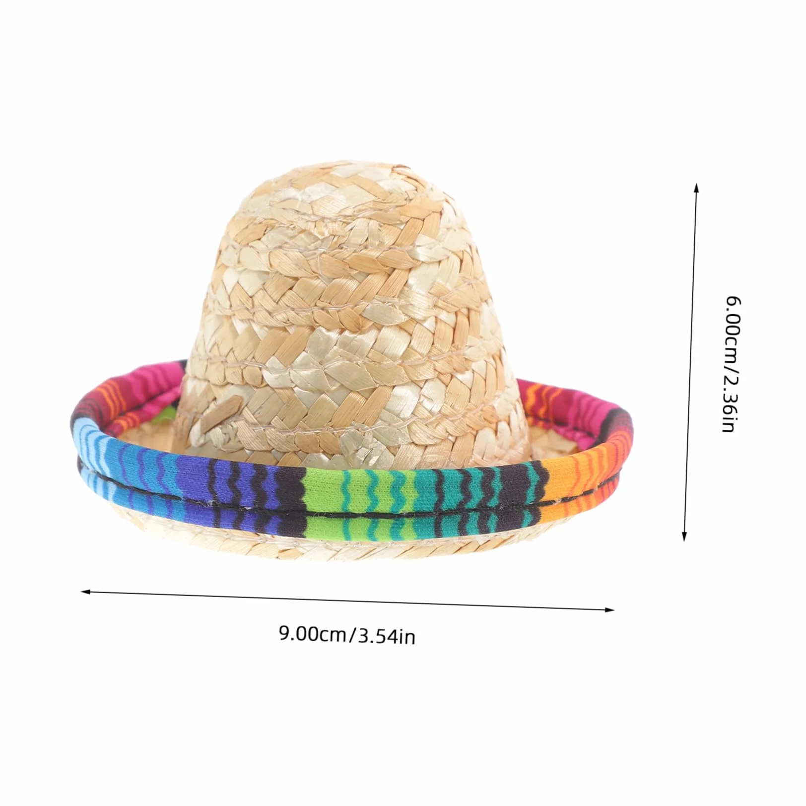 COLLBATH Mini Cappello Decorativo in Paglia Per Tappi Bottiglia Miniatura Resistente e Riutilizzabile Per Festa Matrimonio Shower e Decorazione Bambole