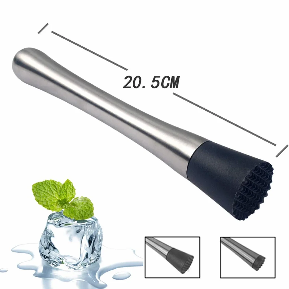VKI® Pestello per Cocktail, Cocktail Muddler, Acciaio Inox, per Creare Deliziosi Mojito e Altre Bevande a Base di Frutta