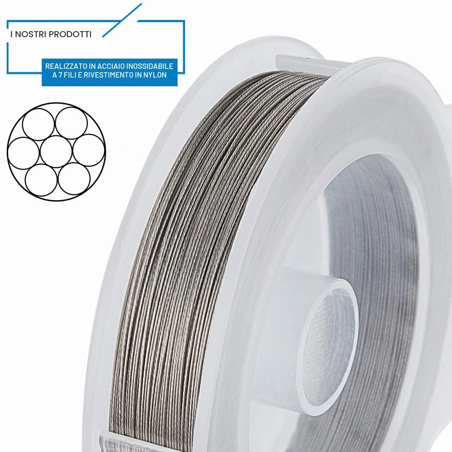 BENECREAT Filo di Perline in Acciaio Inossidabile 100m 0.3mm per Bracciali e Collane