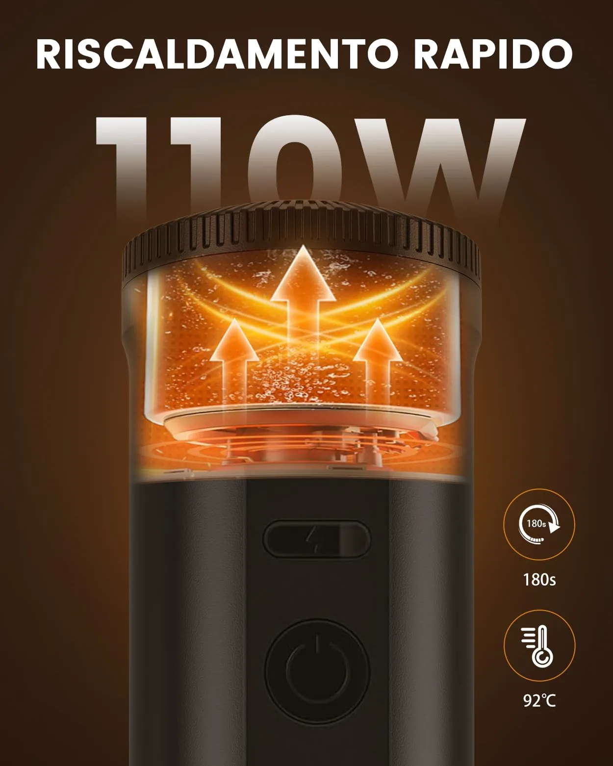 Macchina Caffè Portatile 20 Bar, Auto-Riscaldamento 3 Min, Batteria 9600mAh USB-C, Compatibile con Capsule NS e Caffè Macinato,Libertà di Espresso Ovunque Campeggio Auto Camper Barca Ufficio