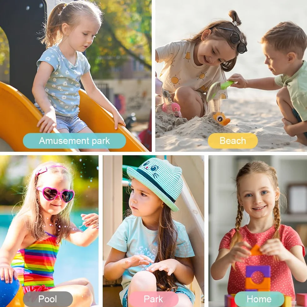AOOWU Ciabatte da Spiaggia Bambini Leggeri Antiscivolo Impermeabile Sandali Estivi