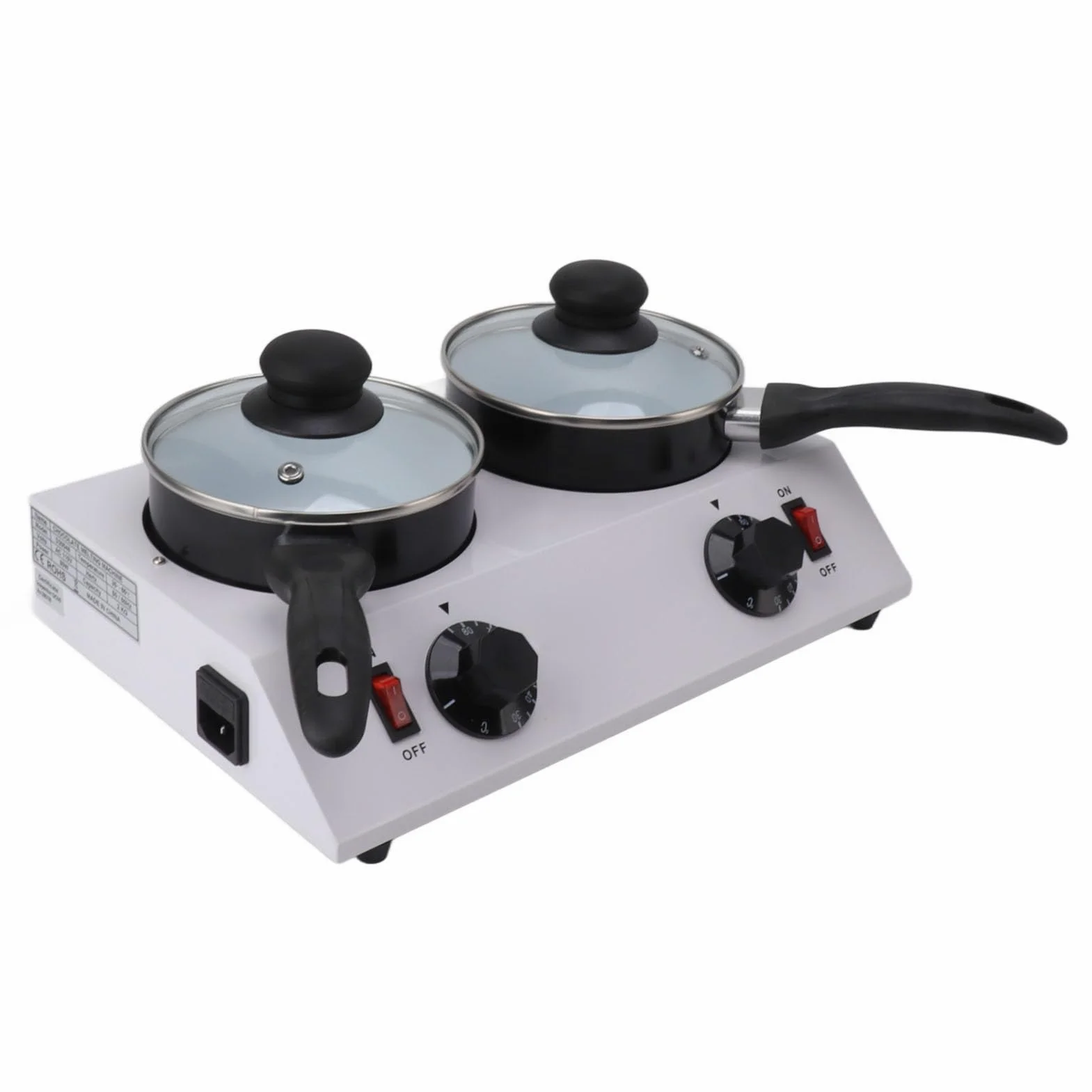 Wakects Macchina elettrica per fusione di cioccolato fusione in alluminio alimentare fusore cioccolato 2 serbatoi Elettrico Tempering Pot (EUspina 220 V)