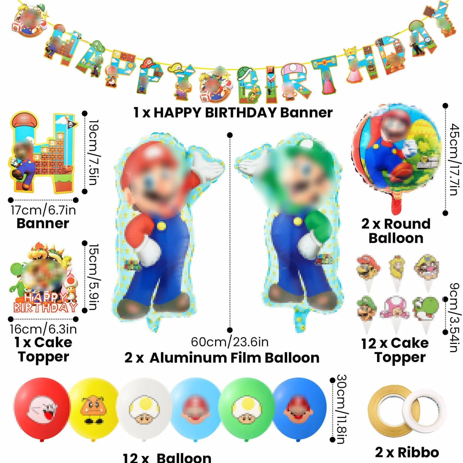 Set di Stoviglie per Compleanno Mari: 120 Pezzi Piatti Tovaglie Tovaglioli Palloncini