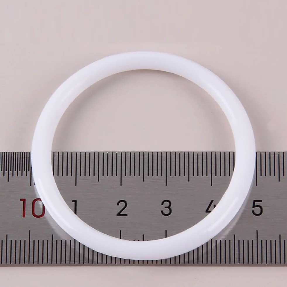 JIHUOO 30 Pezzi Anelli in Plastica Bianchi da 50mm per Artigianato, Acchiappasogni, Cerchi Floreali