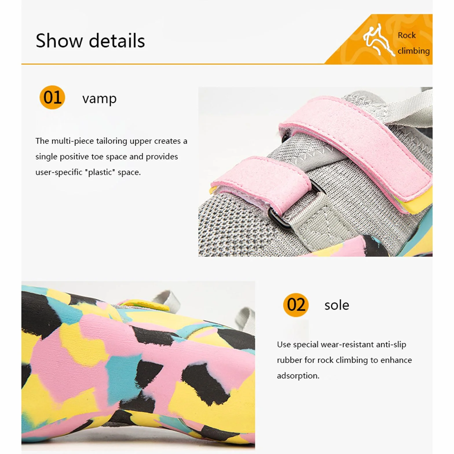 Scarpette da Arrampicata per Bambini Donna Indoor Antiscivolo Traspirante