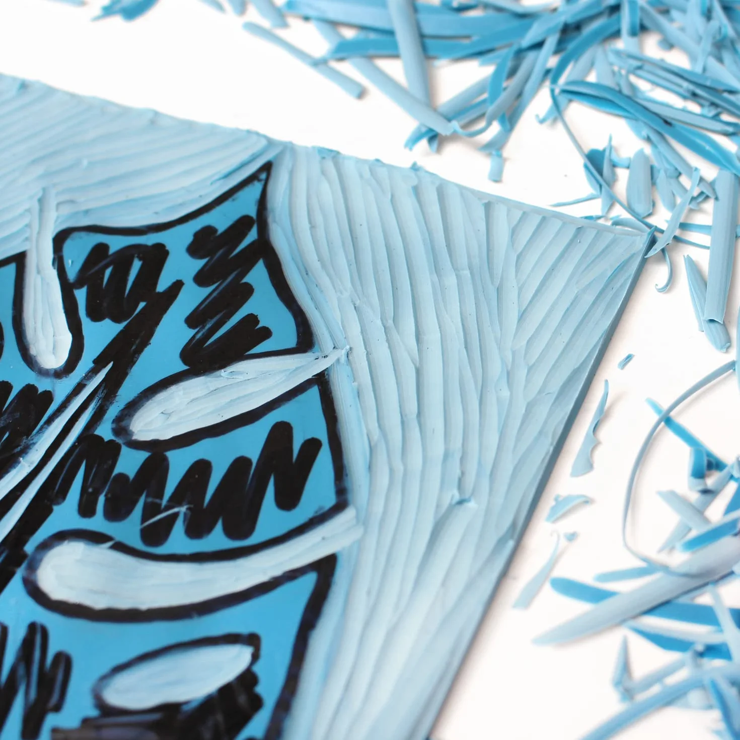 Artway Fogli A4 Polimero Taglio Morbido per Stampa su Linoleum - Confezione da 3 - Blu