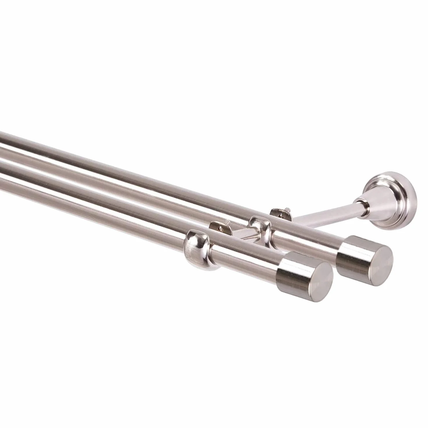 Bastone Per Tende 160 cm Acciaio Inox Montato A Parete