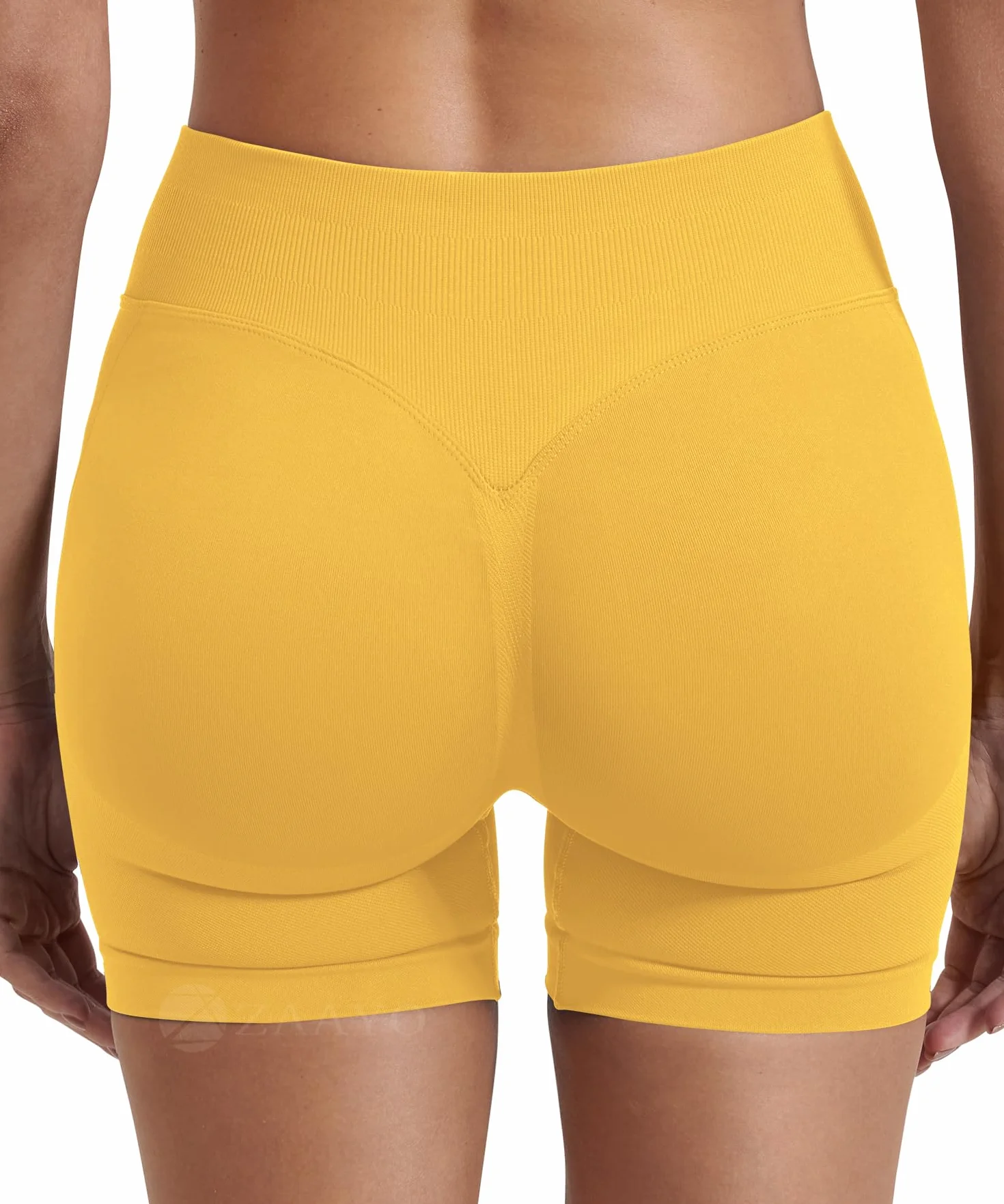 ZAAYO Pantaloncini sportivi da donna, per allenamento e allenamento, da 4,5", senza cuciture, per motociclisti