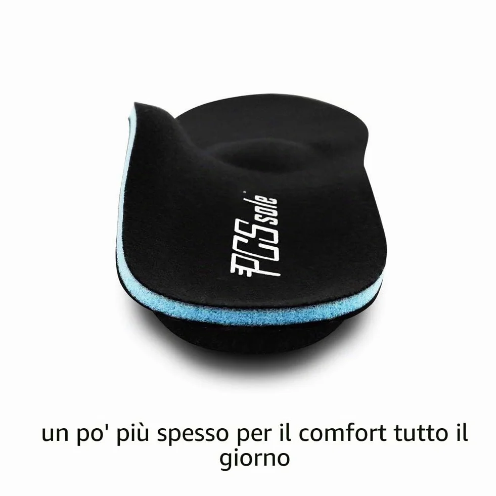 PCSsole Solette Confort Ortopediche,Supporto arco Plantari Ortopedici Soletta per Fascite Plantare, Piede Piatto, Soletta Scarpe in Memory Foam per Sport, Calcio a Uomo e Donna