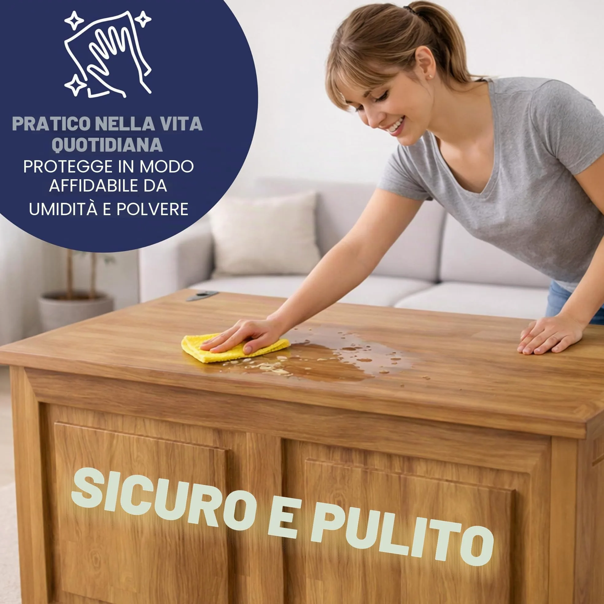Deuba Cassapanca in Legno 85x44x48cm Vano Contenitore e Coperchio Baule Salvaspazio Pistone a Gas