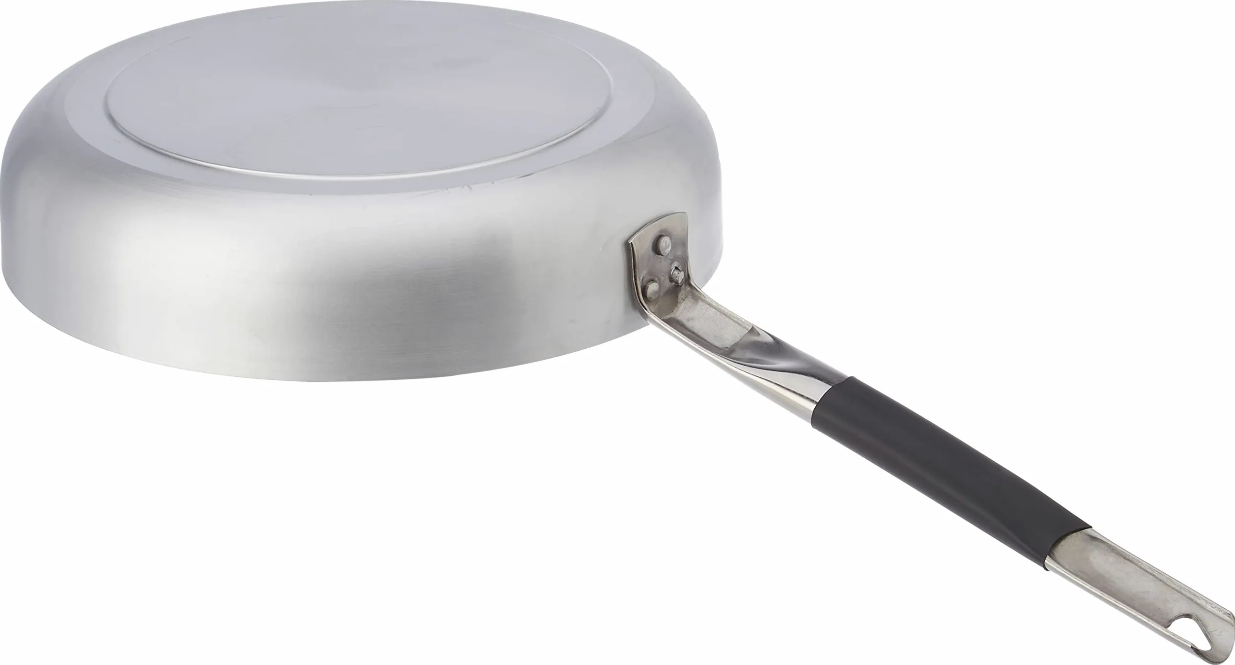 Pentole Agnelli ALSC2111SC28 Padella Dritta con Manico, Alluminio, Argento, 28 cm