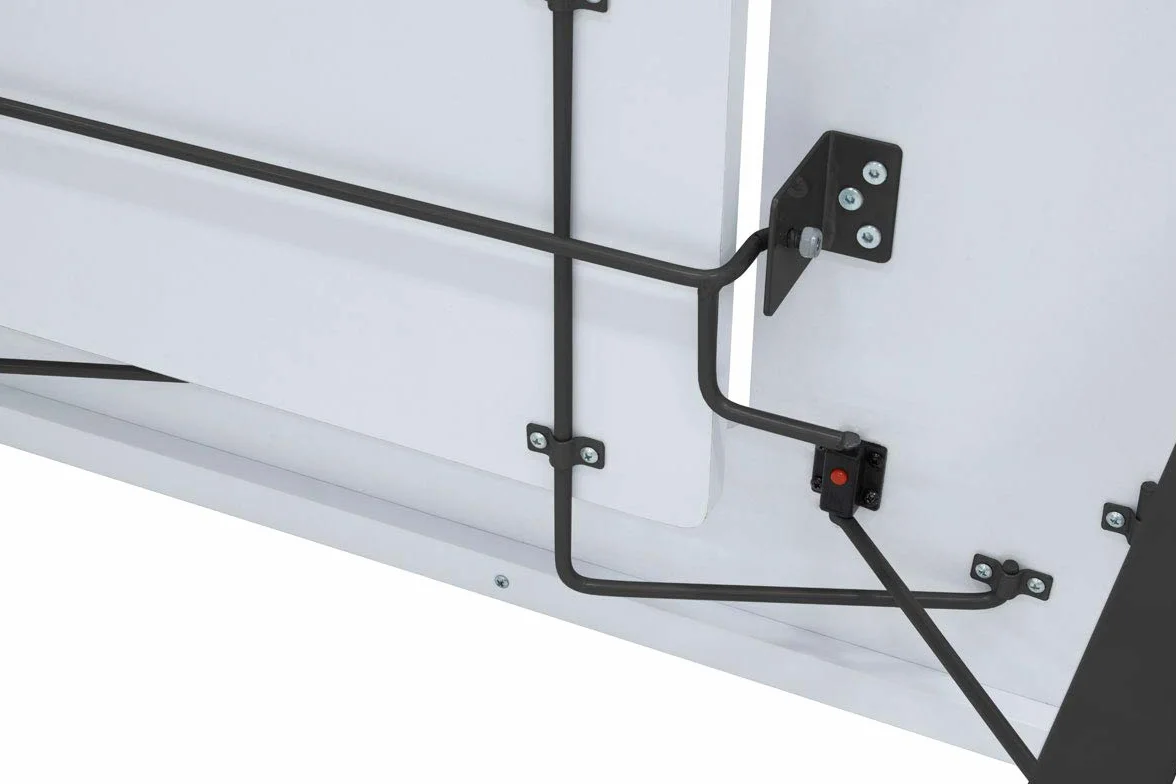 Sewing Online Tavolo da cucito pieghevole, piano bianco con gambe nere - Tavolo per macchina da cucire con piattaforma regolabile. Gambe pieghevoli per riporre e trasportare facilmente Ruote - 13399