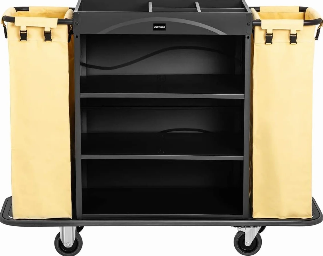Carrello Biancheria Hotel Carrello di Servizio ai Piani UNICLEAN 142B (150 kg, 2 Sacchi Biancheria)