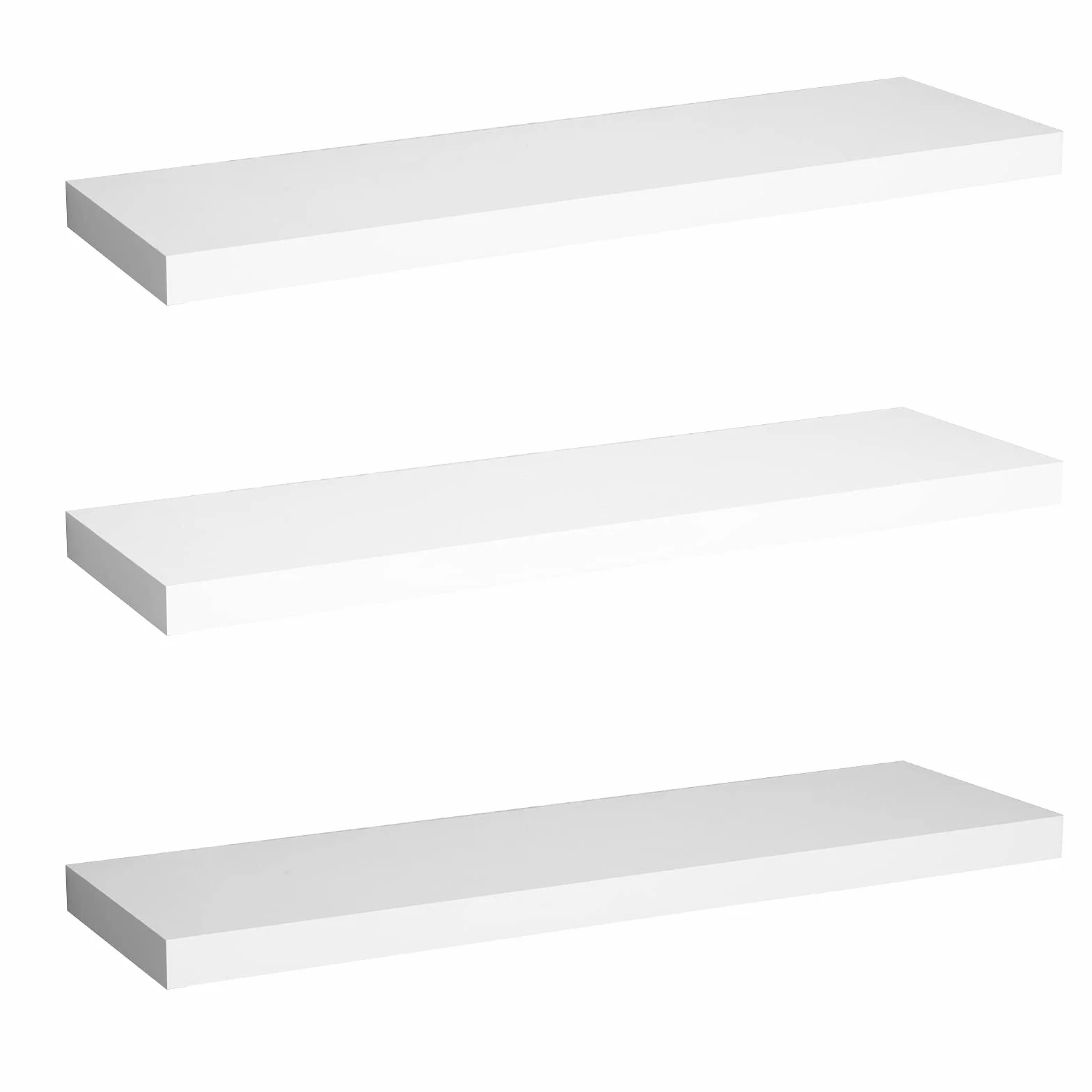 WOLTU Półka Ścienna Biała 100cm 3 Sztuki