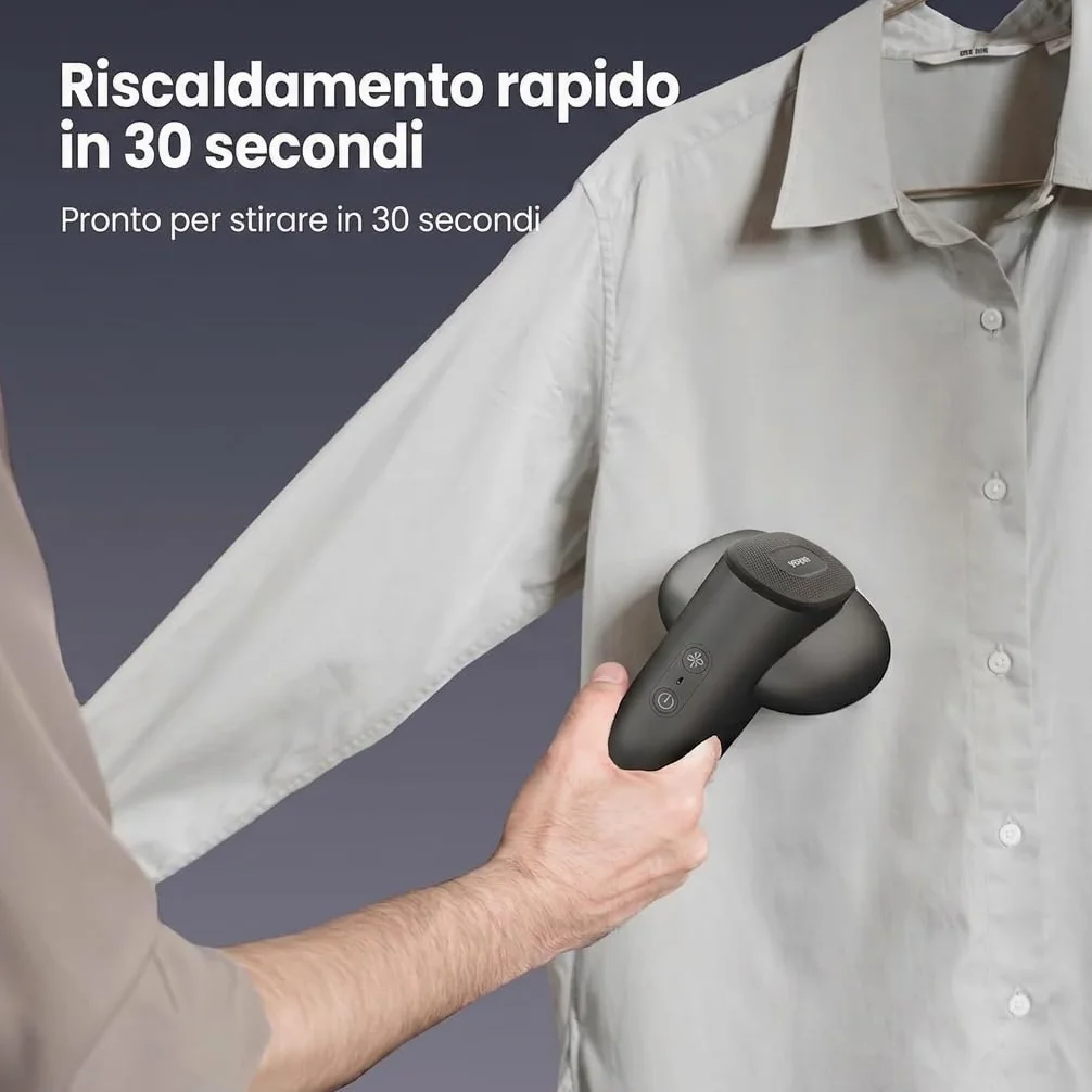 Neakasa Magic 1 Stiratrice Verticale a Vapore da Viaggio, AirIron 2300Pa, Stiro a Una Mano, Pronto da Indossare, Senza Residui d'Acqua, 220-240V (Antracite)
