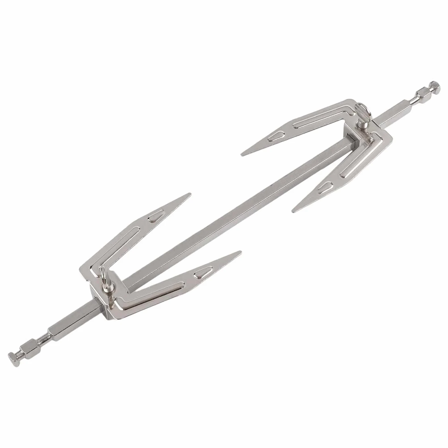 Forchetta rotante in acciaio inox per arrosto per forno elettrico e friggitrice ad aria, adatta per arrosto e cottura di carne e spiedini (25,6 cm)