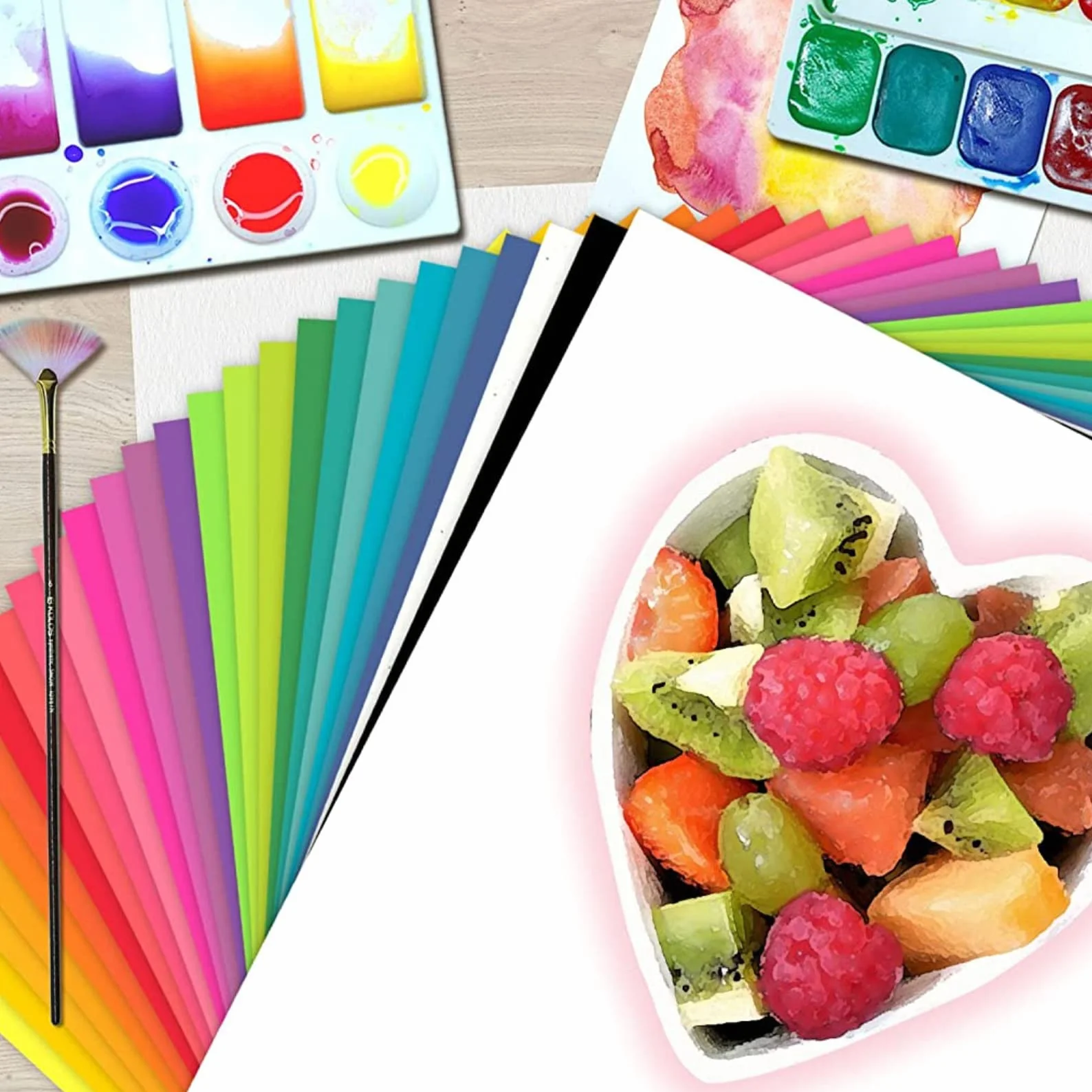 RAYLU PAPER Cartoncini Colorati A4 100 Pezzi 180g/m² 210 x 297 mm Carta Colorata Professionale Giallo Canarino