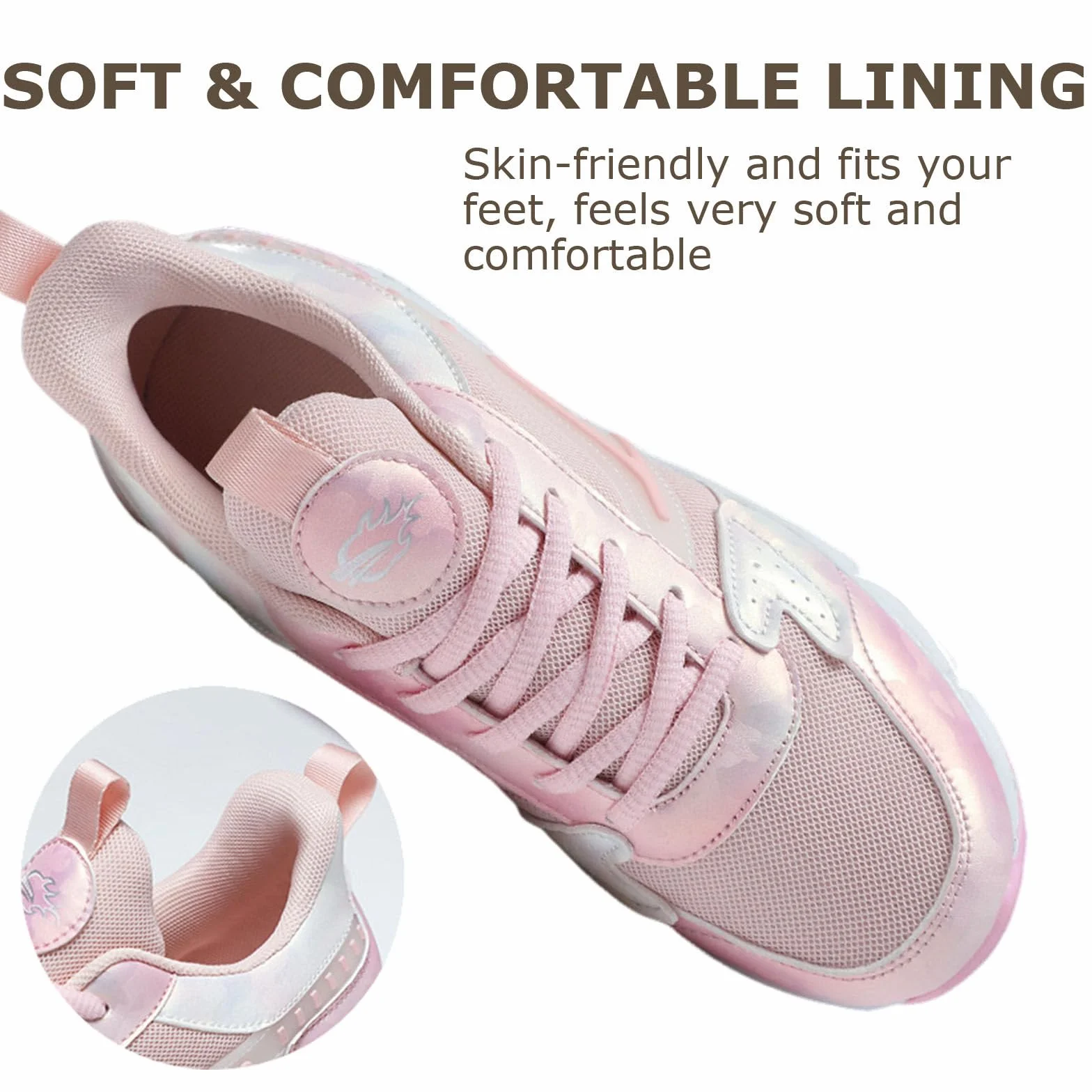 Surwin Scarpe con Rotelle Bambino, Scarpe con Ruote Posteriori Retrattili, Sneaker con Rotelle Bambini Ragazzo Ragazza Unisex Sneaker Skateboard con Lacci Traspirante, 30 EU-41 EU