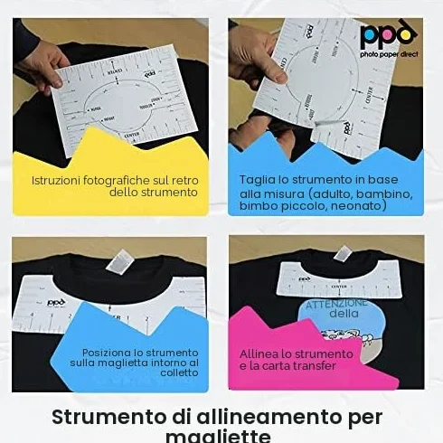 PPD A4 15 Fogli Di Carta Trasferibile Termoadesiva Professionale Inkjet - Tessuti Scuri - PPD-4-15