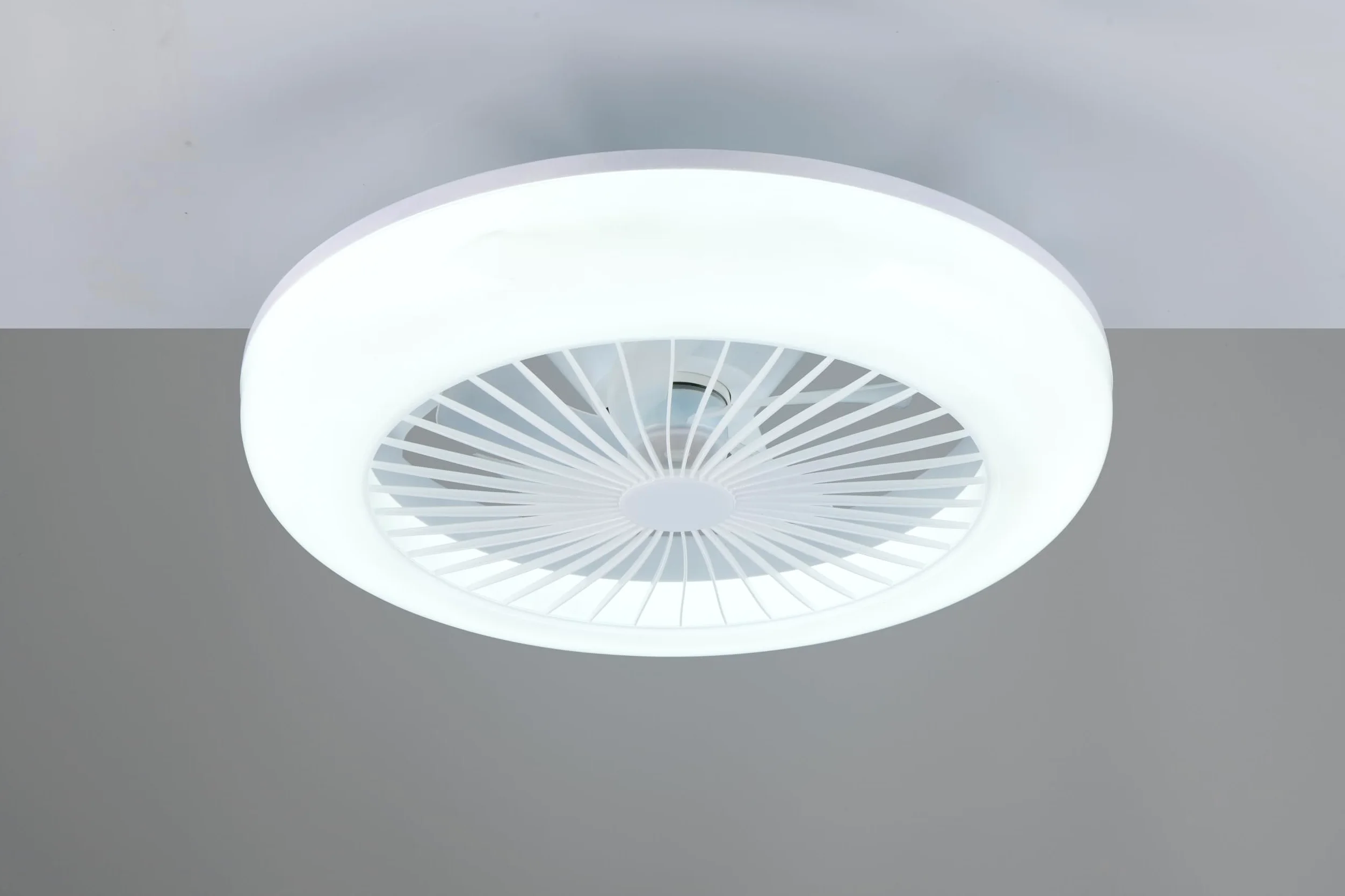 Reality Leuchten Ventilatore MORA R64032101, bianco, 10W, 2700K - 6500K, 1400 lm, dimmerabile